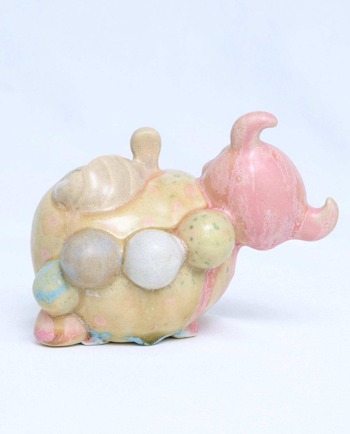 Caterpillar Devil Biting a Moldy Apple