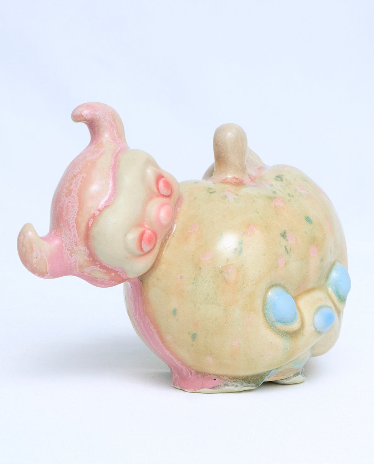 Caterpillar Devil Biting a Moldy Apple