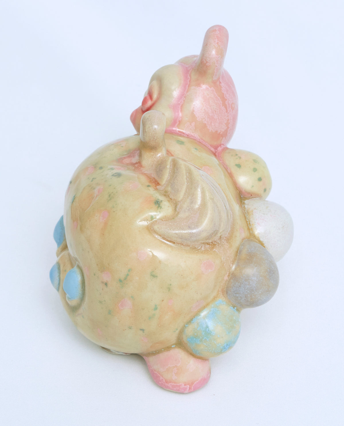 Caterpillar Devil Biting a Moldy Apple