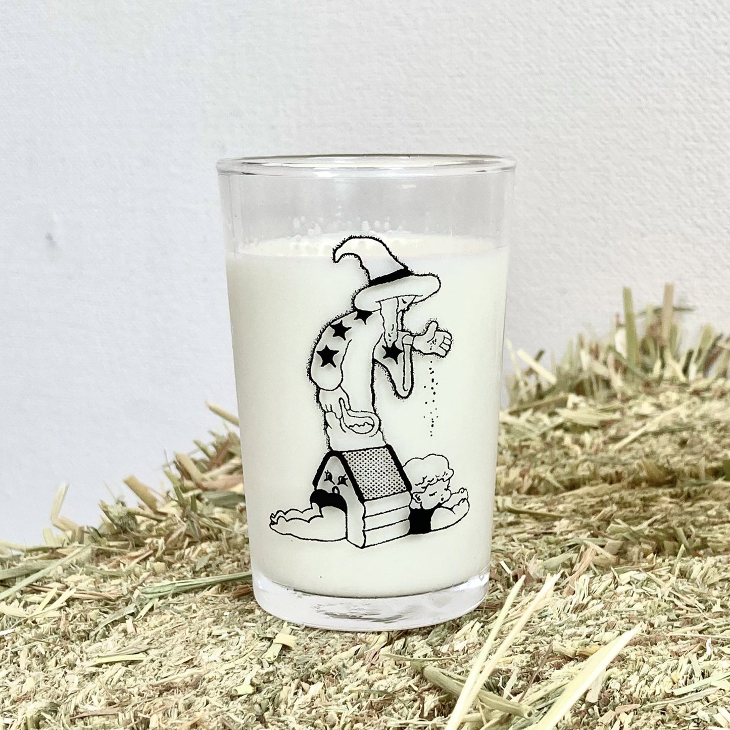 Souvenir Milk Glass